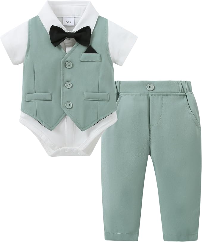 DISAUR Baby Boy Clothes Toddler Boy Outfits 4PCS Gentleman Dress by DISAUR