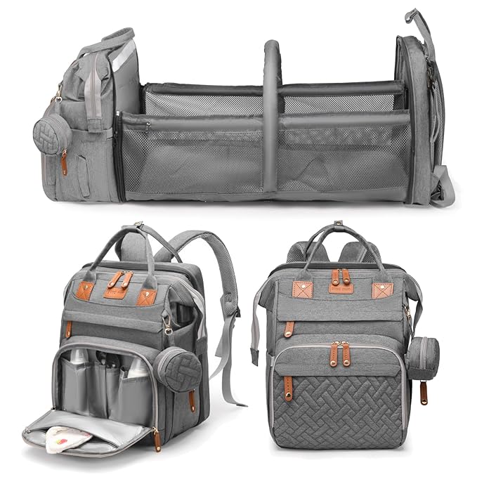 Jeryswet Baby Diaper Bags with Changing Station, Waterproof Large Capacity by Unknown