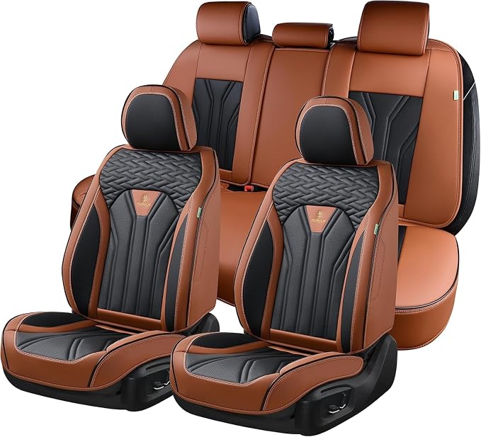 FLORICH Rear Seat Covers Leather Car Seat Covers Waterproof Back Seat Cover - Image 9