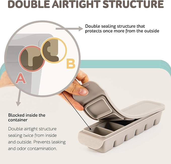 Silicone Freezer Trays with Lid, 2ea 1oz 6 Section - Image 3