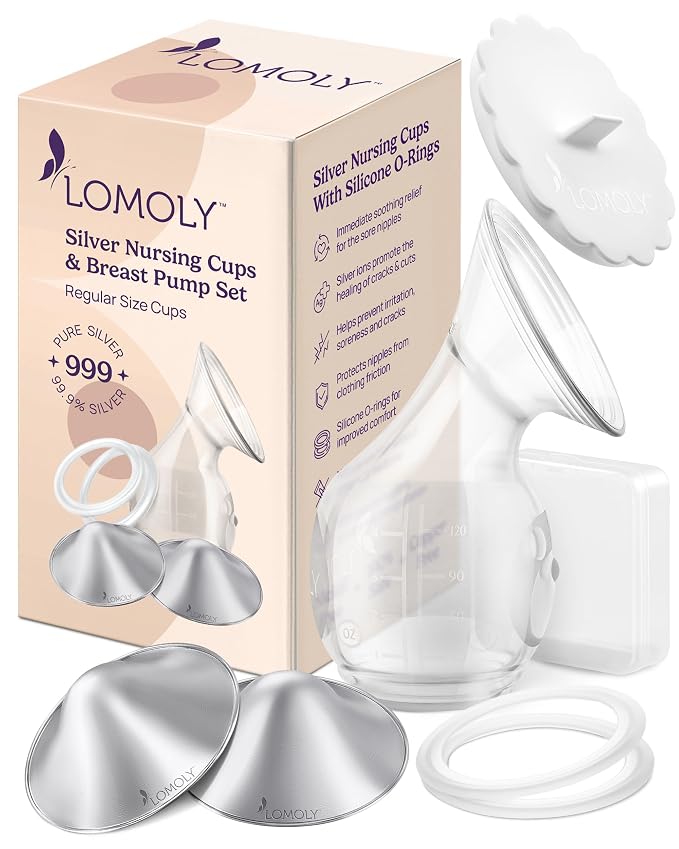 Silver Nipple Covers Breastfeeding: Pure 999 Silver Nipple Shield | Silver by LOMOLY