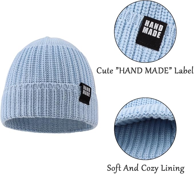 JANGANNSA Simple Knitted Baby Beanie Hip-Hop Boys Winter Hat Toddler Kids Bonnet - Image 4