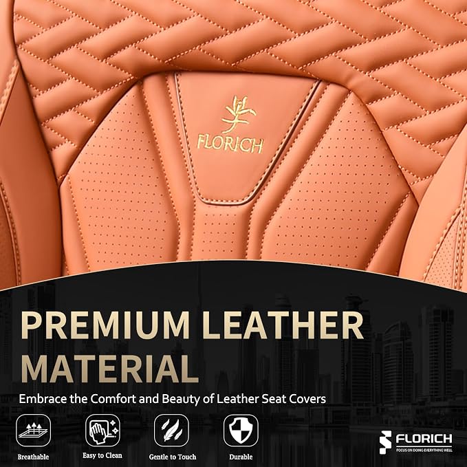 FLORICH Seat Covers, Leather Car Seat Covers Front Seats, Automotive Seat - Image 4
