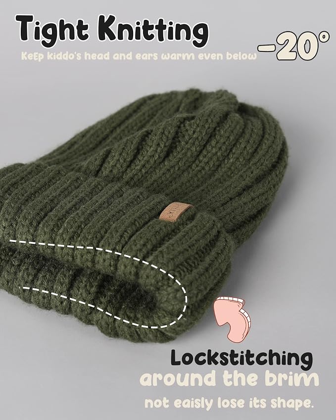 FURTALK Kids Winter Hat Toddler Knitted Beanie - Image 2