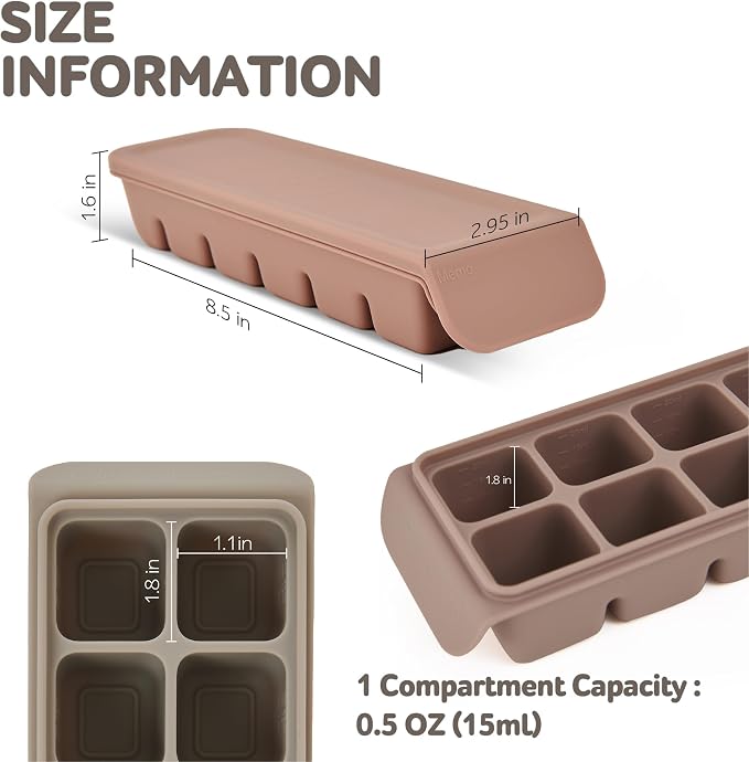 Silicone Freezer Trays with Lid, 0.7oz 12 Section - Image 6