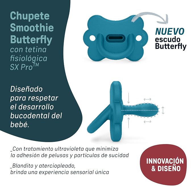 Color Essence SX PRO Silicone Butterfly Baby Pacifier 1Pk, Made - Image 8