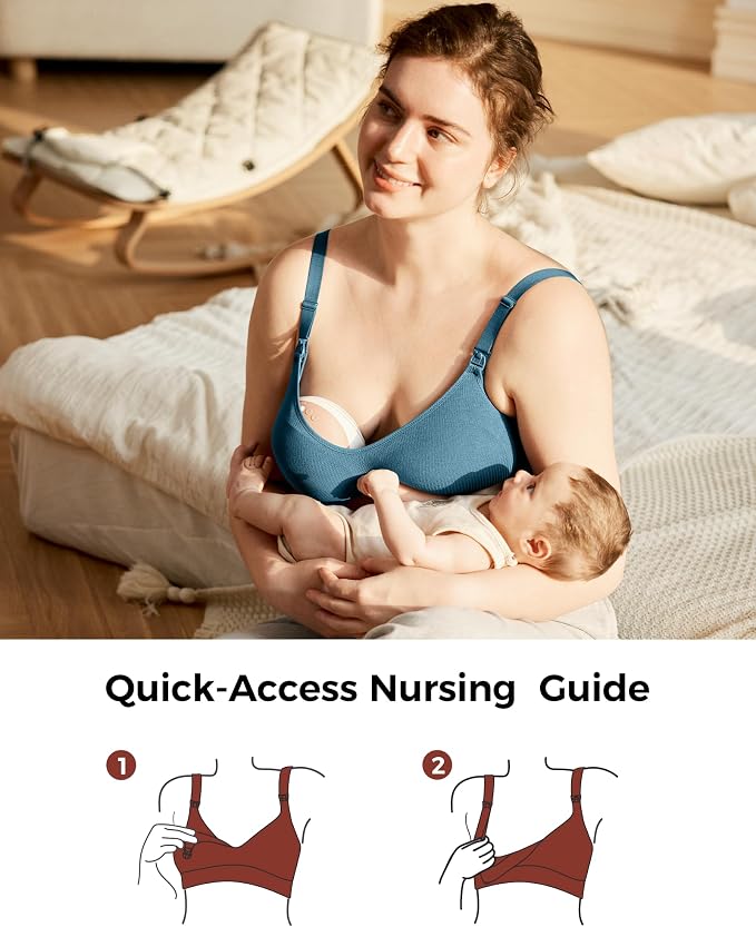 Momcozy Hands-Free Pumping Bra, Wireless & Seamless HF010 Breast Pump Bra - Image 5