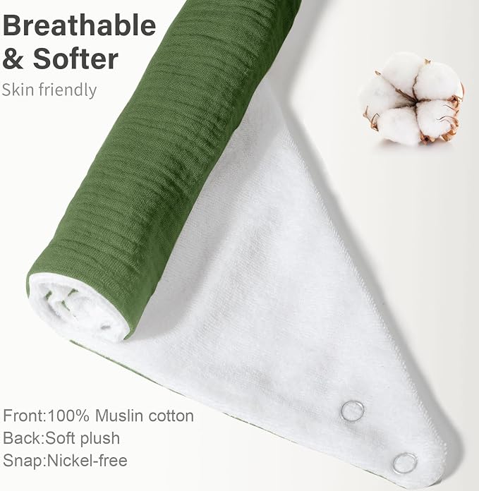 Muslin Baby Bibs, Soft Triangular Baby Bandana Drool Bibs - Image 3