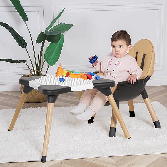 6 in 1 High Chair for Babies & Toddlers, Convertible Wooden Baby Highchair - Image 6