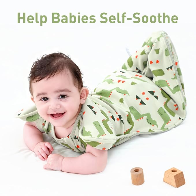 Premium Soft Cotton Swaddle Blanket Sleep Sack Arms Up 2 Packs 6-12 Months - Image 8