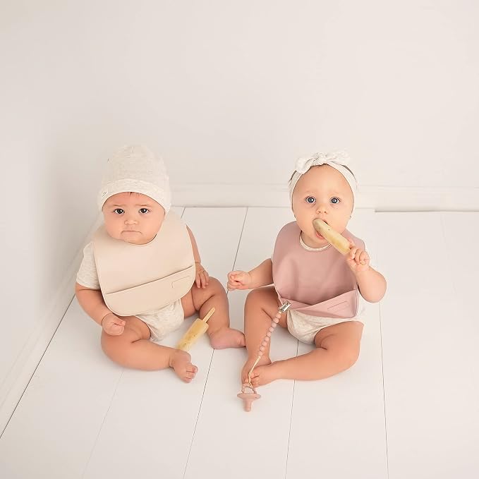 Vegan Leather Easy Clean Baby Bibs - Image 8