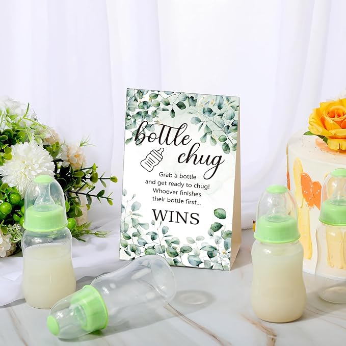 TrelaCo Bottle Chug Baby Shower Game 20 Pcs Baby Bottles Shower Favor - Image 4