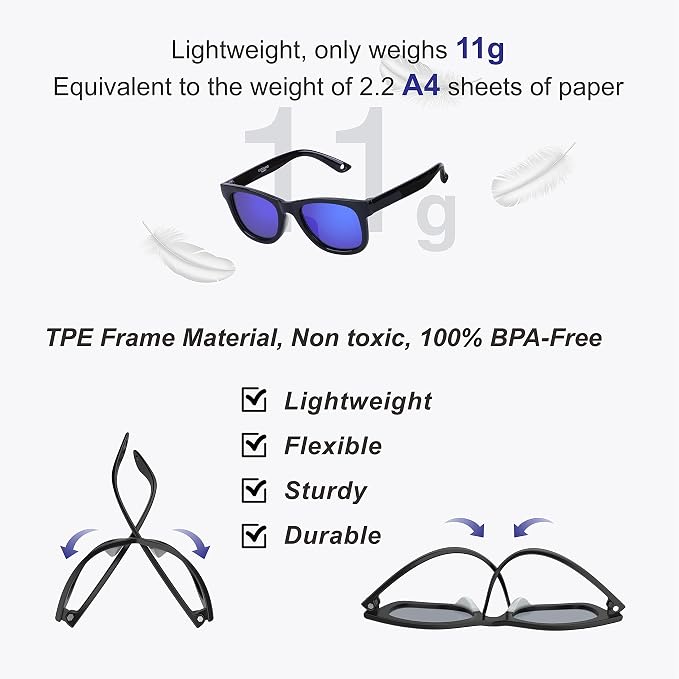 COCOSAND Flexible Baby Sunglasses - Image 3