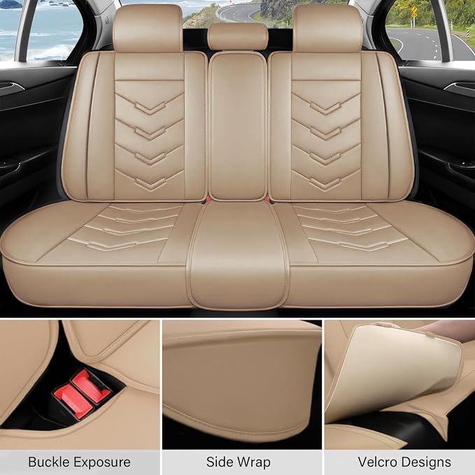 Leather Car Seat Covers Fit for LR Defender 2020-2025, 5 Seater Waterproof and - Image 4