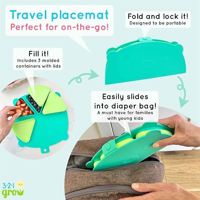 Silicone On-The-Go Snack Mat – Foldable Reusable Placemat - Image 2