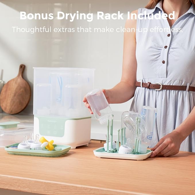 Momcozy Bottle Sterilizer and Dryer, Modular Nesting Space Saving Design - Image 5