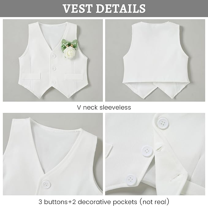 SANMIO Baby Boy Clothes Suits Infant Gentleman Outfit Collared Dress - Image 5