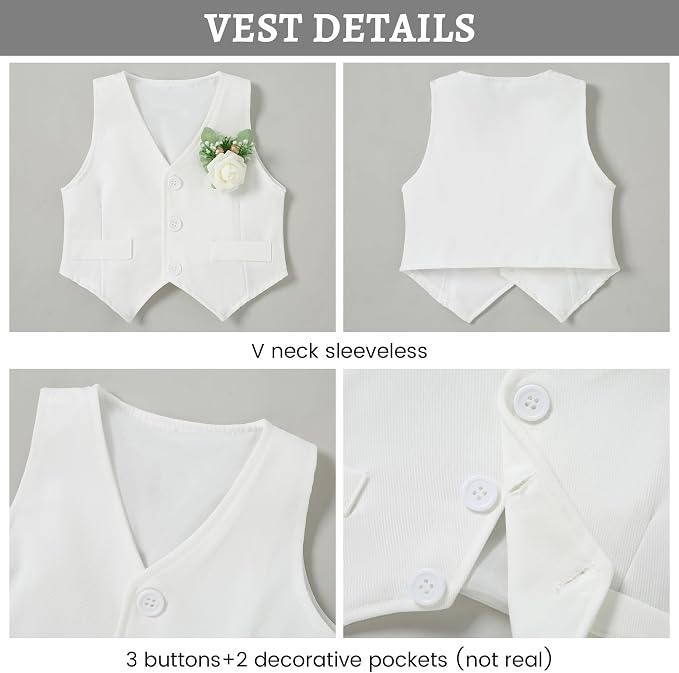 SANMIO Baby Boy Clothes Suits Infant Gentleman Outfit Collared Dress - Image 5