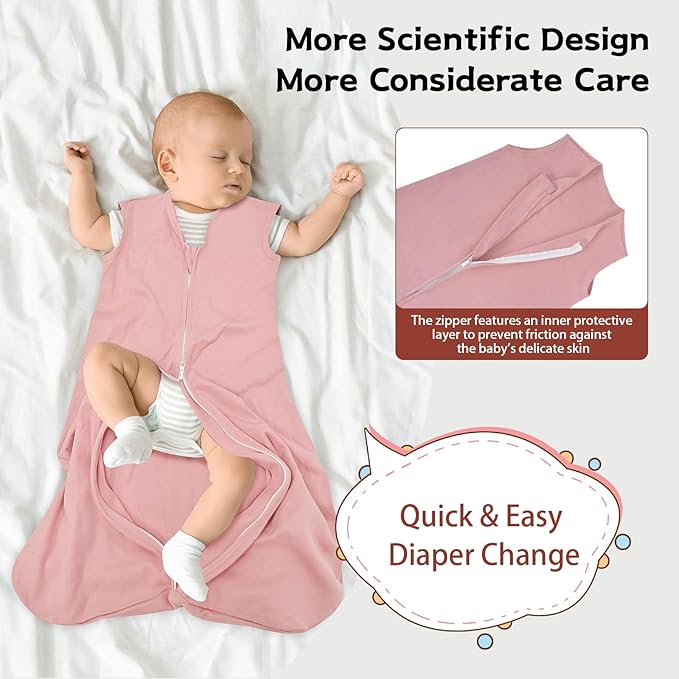 Baby Sleep Sack 0-6 Months, 100% Cotton TOG 0.5 Wearable Blanket - Image 6