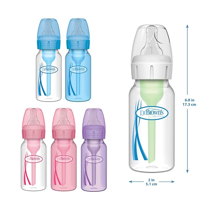 Dr. Brown's Natural Flow Anti-Colic Options+ Narrow Baby Bottle, 4 oz/120 mL - Image 8