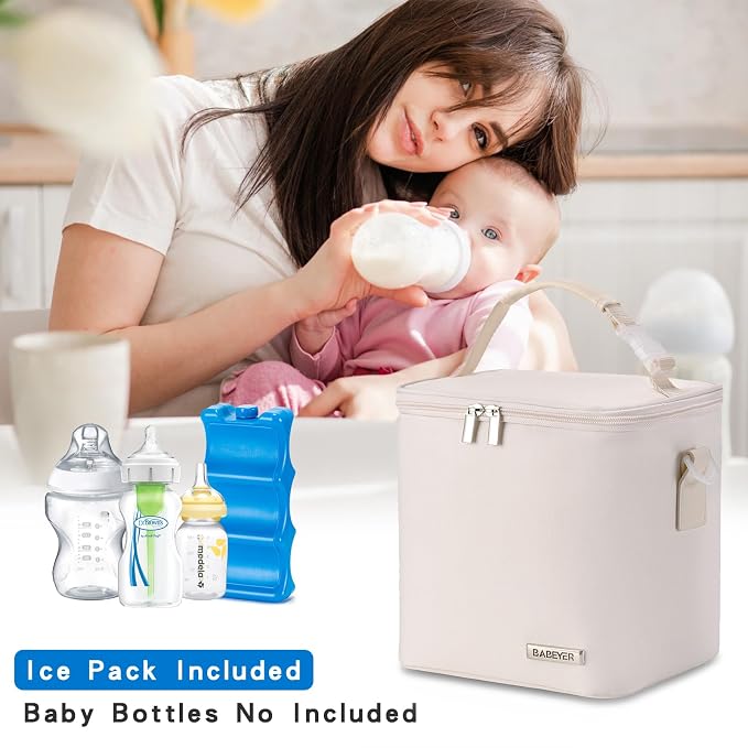 Breastmilk Cooler Bag with Ice Pack Fits 6 Baby Bottles Up to 9 Ounce, Baby - Image 6