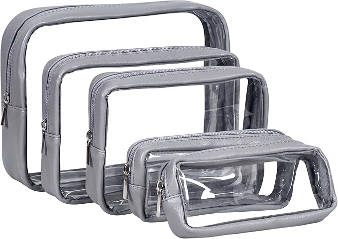 TSA Approved 5-Piece Diaper Bag Organizer Pouch Set Clear Waterproof TPU Kids by Remobia+Hicol
