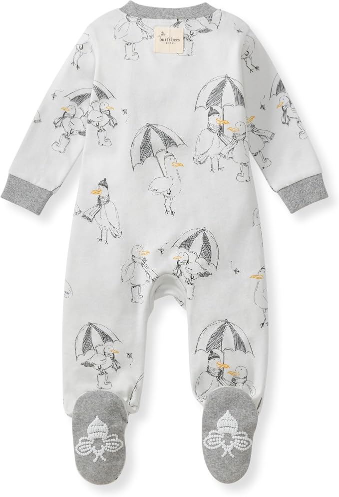 Burt’s Bees Baby Boys' One-Piece Sleep and Play 100% Organic Cotton PJs - Image 2