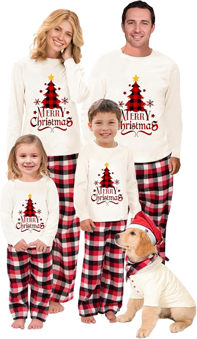 Awoscut Christmas Family Matching Pajamas Christmas Pjs Holiday Nightwear by Awoscut