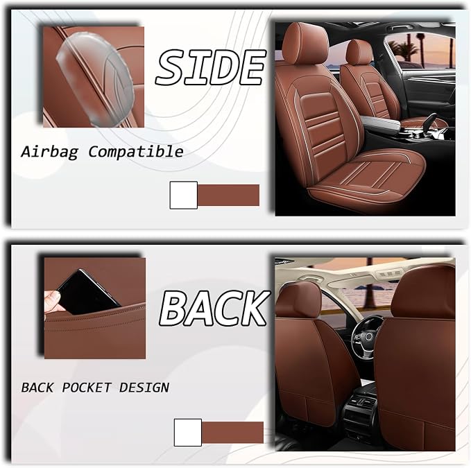 Seat Covers for Chevy Colorado 2004-2025 | 5-Seats Leather Seat Covers - Image 6