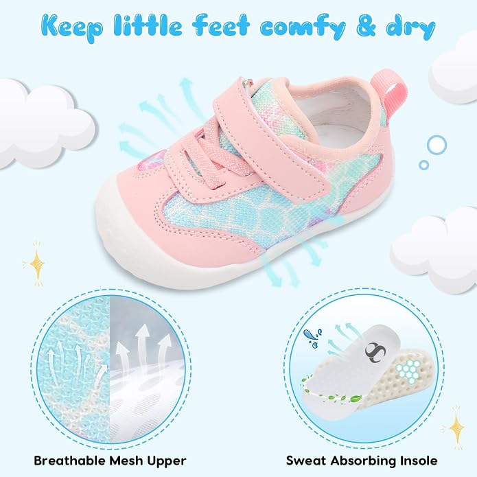 Scurtain Baby Shoes Boy Girl First Walking Shoe Infant Crib Breathable Sneakers - Image 5