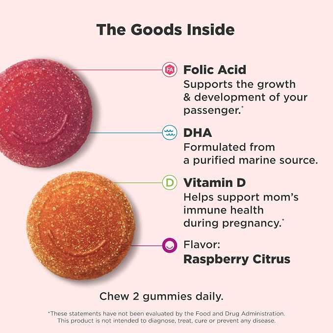 OLLY Prenatal Multivitamin Gummy, Supports Healthy Growth and Brain Development - Image 3
