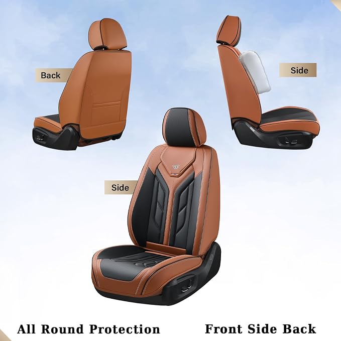 Coverado Seat Covers, Car Seat Covers Full Set, Leather Seat Covers - Image 5