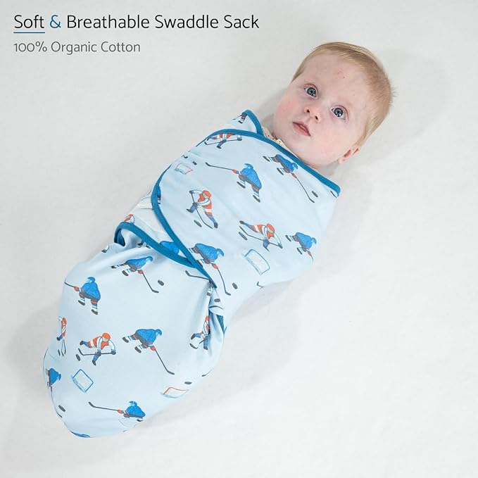 LollyBanks Baby Swaddle, 100% Organic Cotton Newborn Boy Swaddle Sack 0-3 Months - Image 2