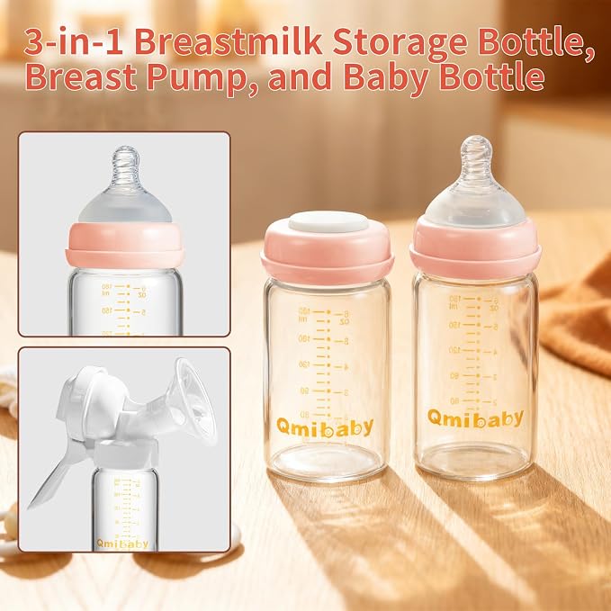 Breast Milk Storage Bottles 180ml 6oz BPA-Free Leak-Proof Natural Baby Bottle - Image 3