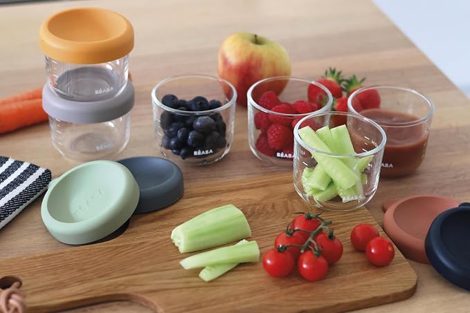 BEABA 6 Pack Glass Baby Food Jars - Image 3