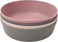 WeeSprout Bamboo Kids Bowls, Set of Four 15 oz Kid-Sized Dinnerware, Leftovers by WeeSprout