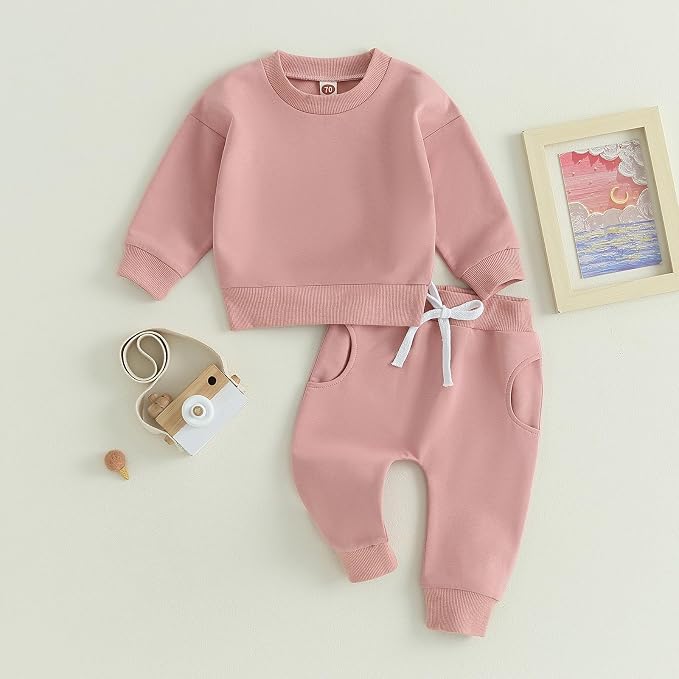 Tiaham Baby Boy Clothes Girl Outfits Fashion Sweatshirt Sweat Pant Kids Toddler - Image 2