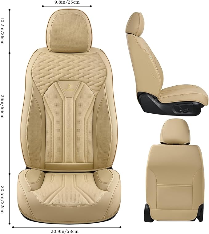 FLORICH Leather Seat Covers, Seat Covers Full Set, Car Seat Protectors 5 Seats - Image 3