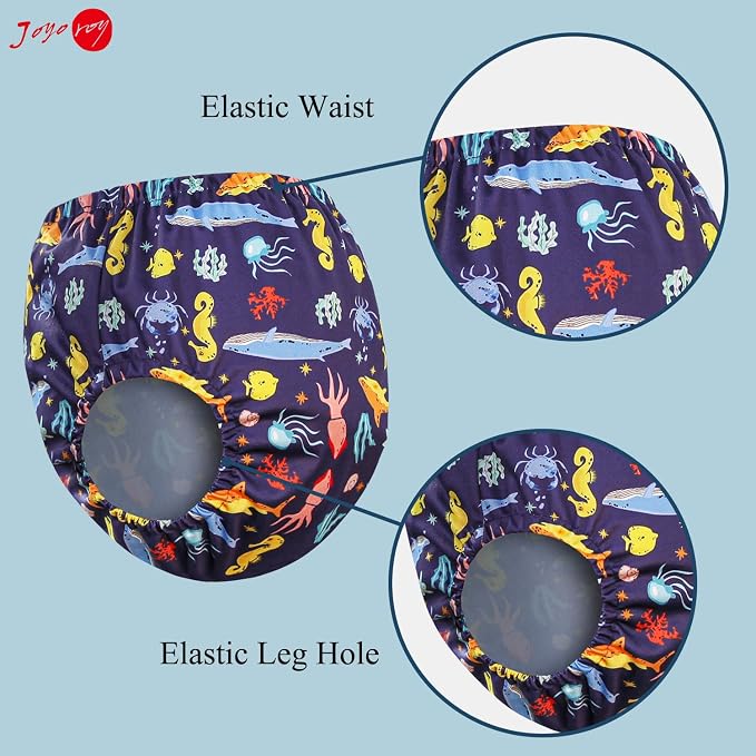 Joyo roy 6Pcs Waterproof Cloth Diaper Cover Reusable Plastic Training Pants - Image 3