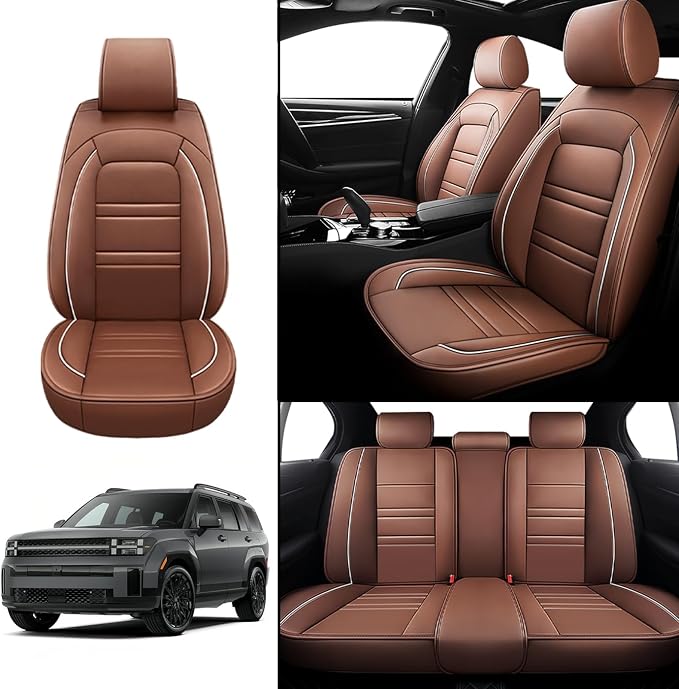 Seat Covers for Hyundai Car Santa fe 2001-2025 | 5-Seats Leather Seat Covers - Image 2