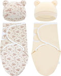 Cinaci 2 Pack Adjustable Soft Cotton Blend Newborn Baby Receiving Swaddle by Cinaci