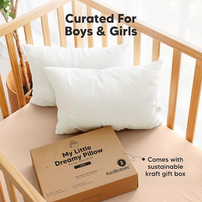 KeaBabies 2-Pack Toddler Pillow 14x20 - Image 9