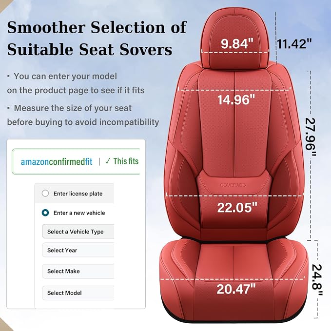 Coverado Seat Covers, Car Seat Covers Front Seats, Car Seat Cover, Car Seat - Image 5