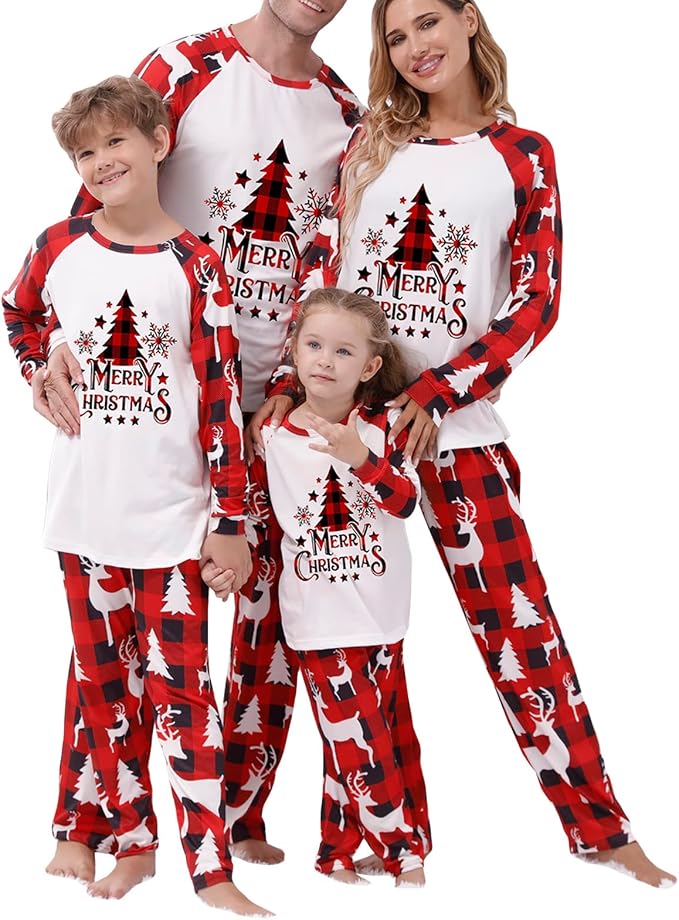 Awoscut Family Christmas Pajamas Matching Pajamas by Awoscut