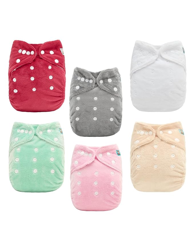 ALVABABY 6 Pack Baby Cloth Diapers Warm by ALVABABY