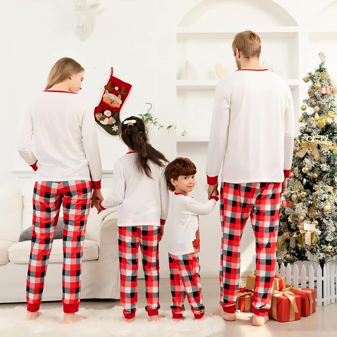 Schbbbta Family Matching Pajamas Holiday Sleepwear Long Sleeve Pjs Sets - Image 2