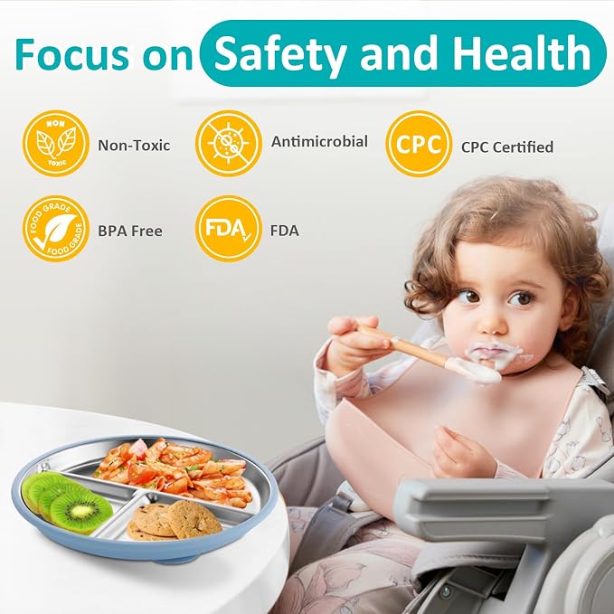Stainless Steel Toddler Plate - Image 6
