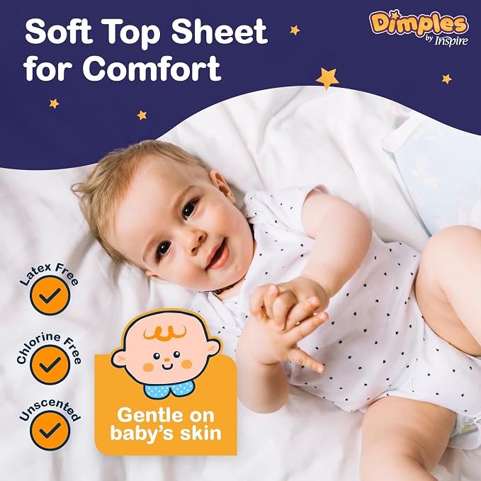 Inspire Ultra Dimples Diaper Booster Pads, One Size Fits All, Unisex-Babies - Image 7