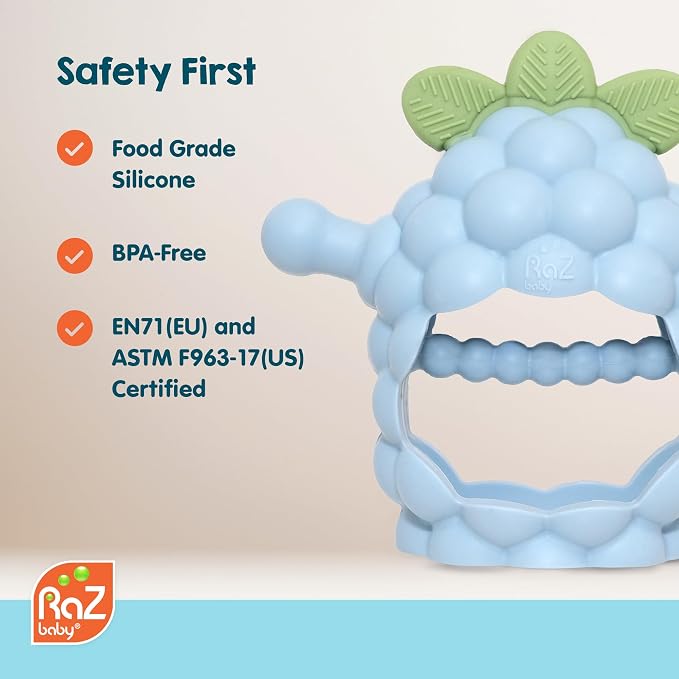 RaZbaby RaZberry Grip Silicone Teether Toy - Image 7