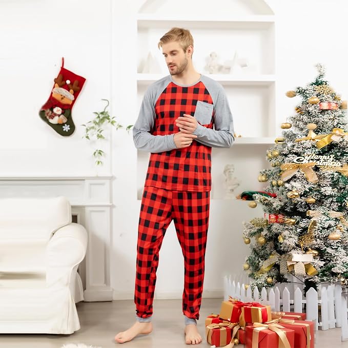 Schbbbta Family Matching Pajamas Holiday Sleepwear Long Sleeve Pjs Sets - Image 4